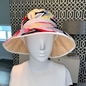 Betmar Palm Beach Tropical Floral Deco Bucket Hat